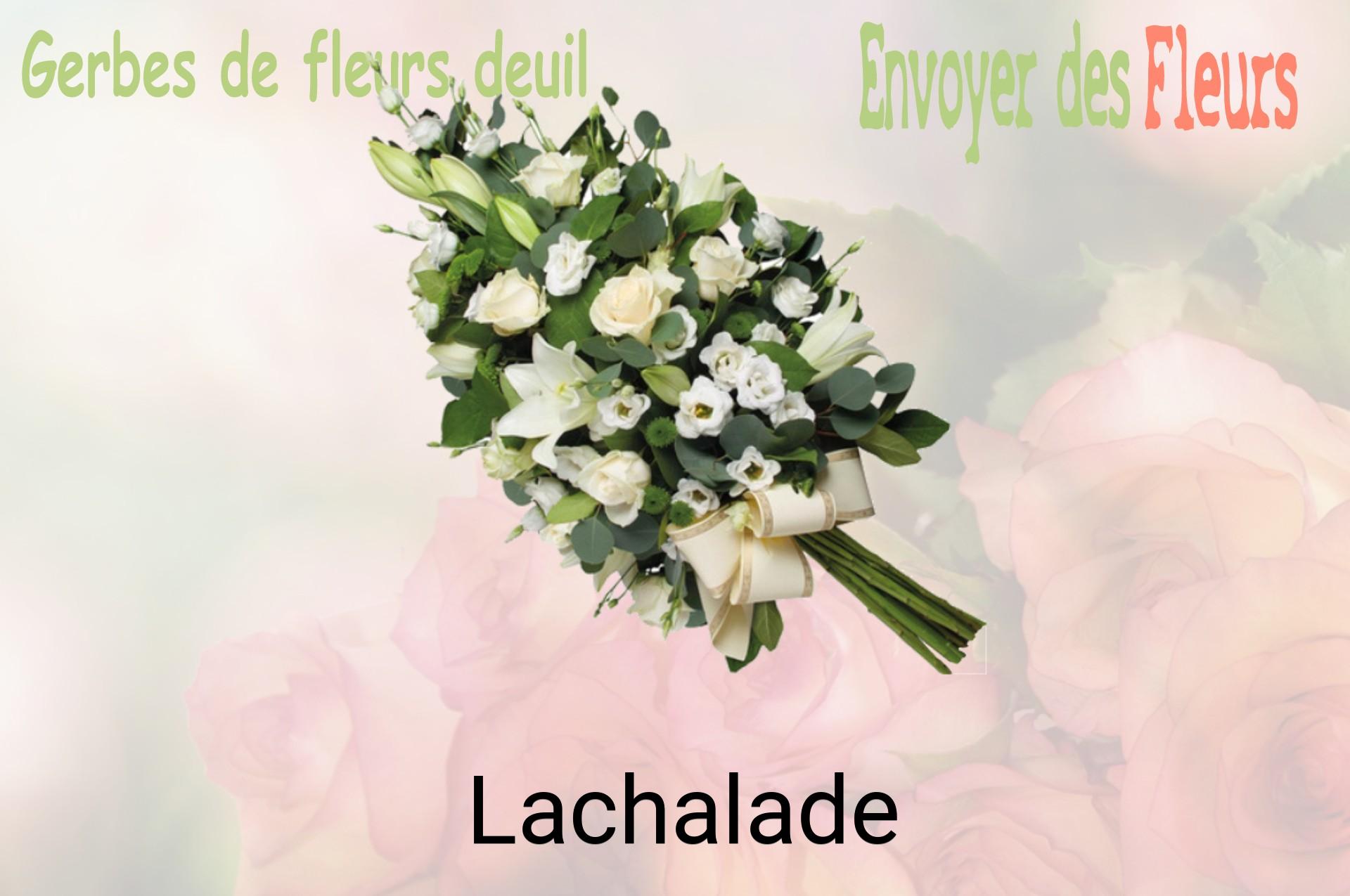 Gerbe de fleurs de deuil livrée à Lachalade